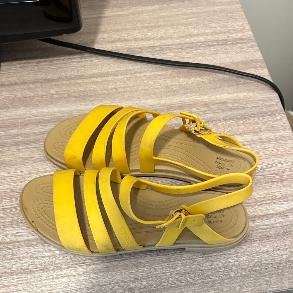 CROCS Women's Bright Yellow Sandals